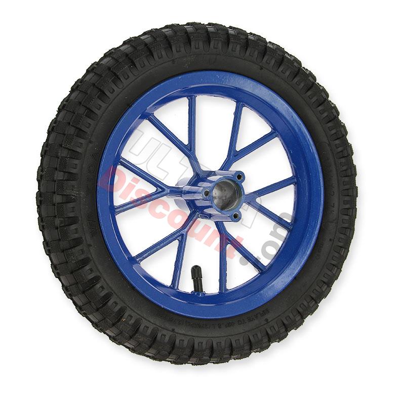 Rueda trasera completa para mini cross (8'' azul), Piezas minimoto cross