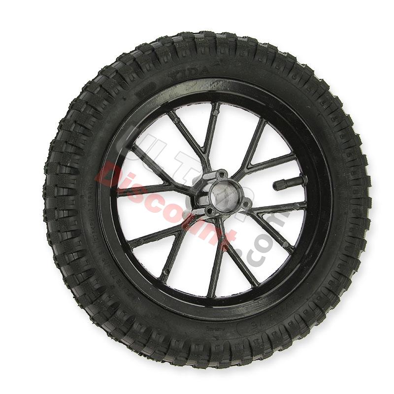 Rueda trasera completa para mini cross (8'' negra), Piezas minimoto cross