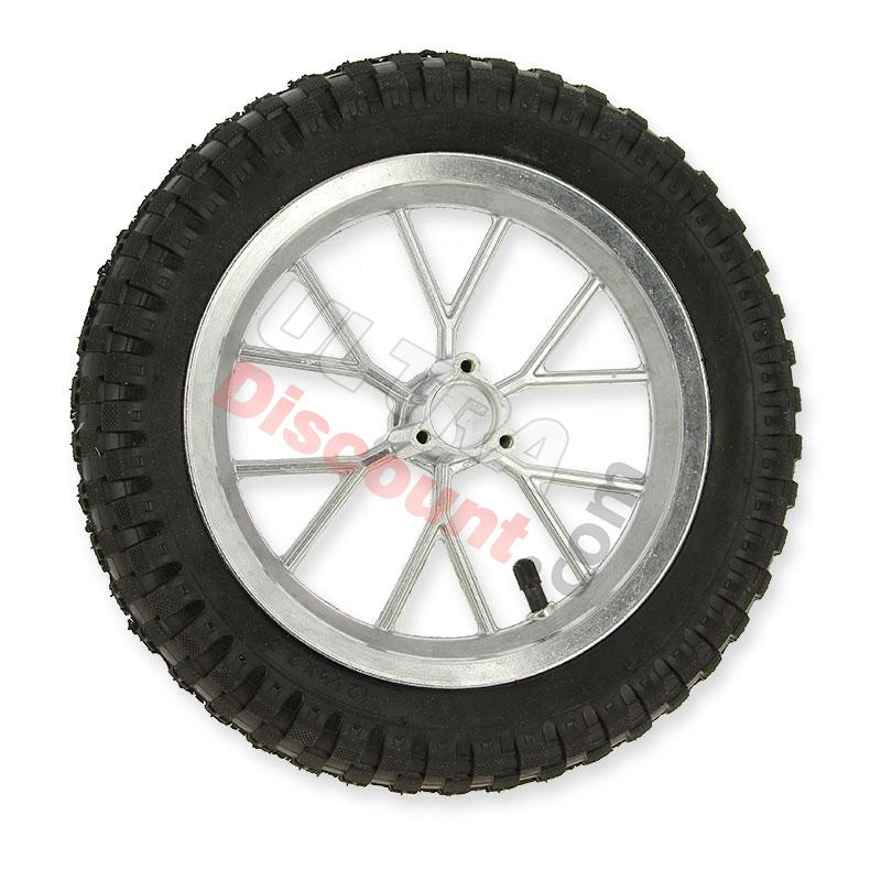 Rueda delantera completa para mini cross (8'' alu), Piezas minimoto cross