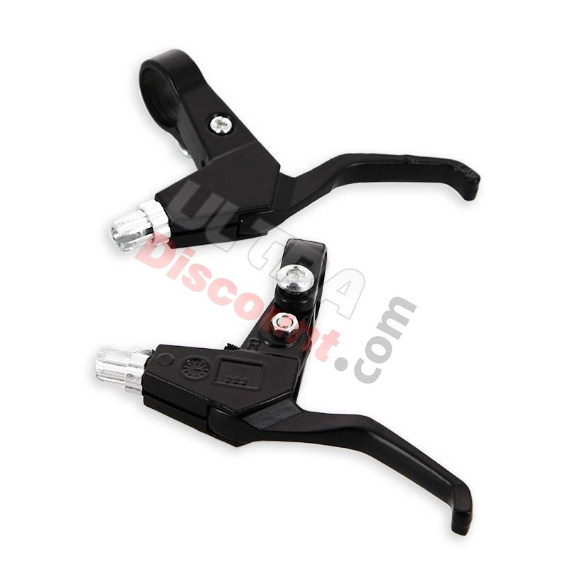 Par de manetas de freno en aluminio (NEGRO), Piezas minimoto cross