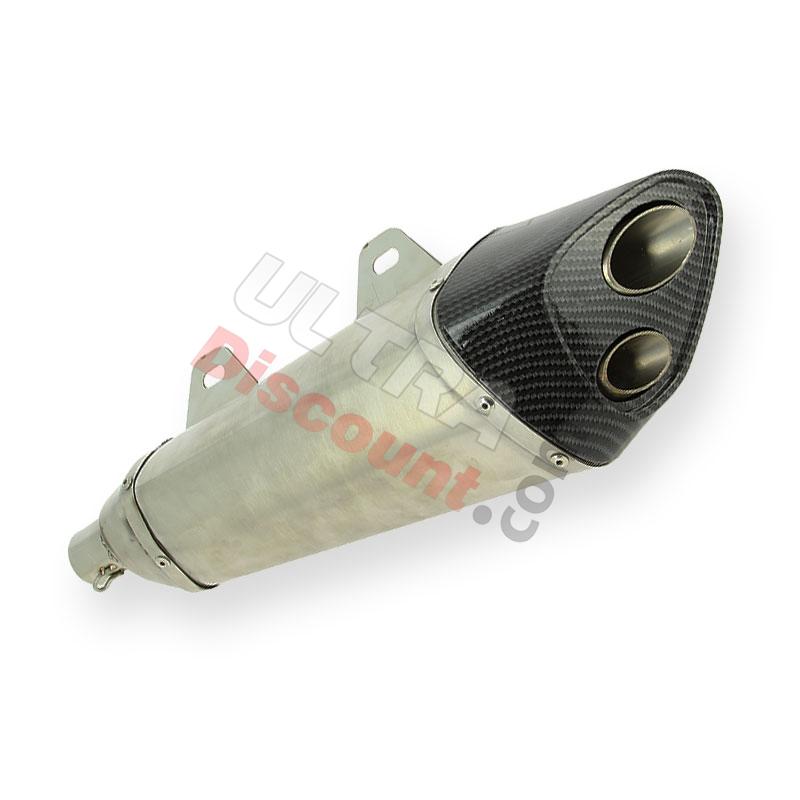 Silenciador de escape izquierda para Spy Racing 250cc F3, Piezas Quad SPY250F3 Silenciador de escape izquierda para Spy Racing 250cc F3, Piezas Quad SPY250F3