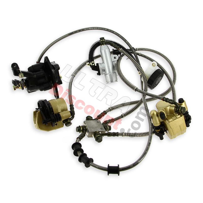 Kit de freno hidráulico completo para quad 200cc JYG, Recambios quad chinas 200cc