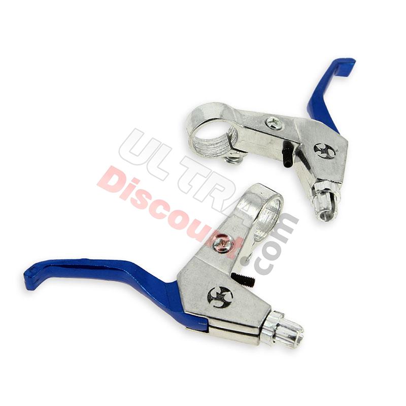Par de manetas de freno en aluminio (AZUL), Recambios minis Racing ZPF