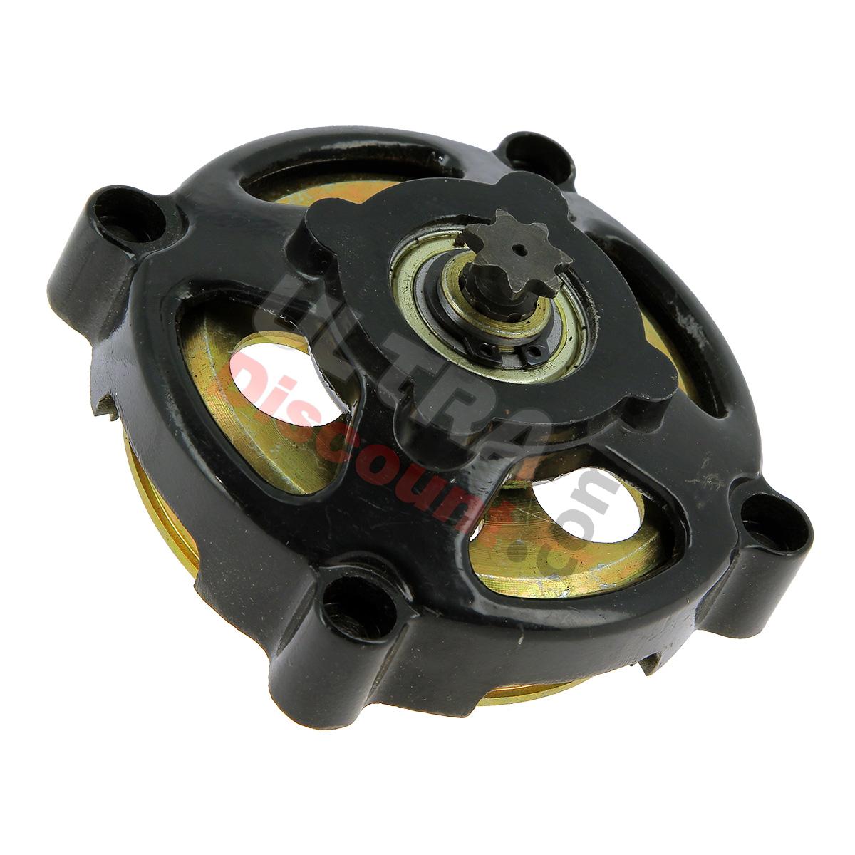 Campana de embrague minimotos ZPF + piñón de 7 dientes, Recambios minis Racing ZPF