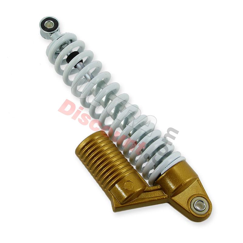 Amortiguador delantero a gas quad 200cc (320mm) blanco dorado, Recambios quad chinas 200cc