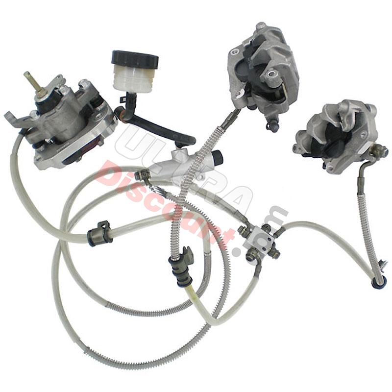 Kit de freno hidráulico completo para quad Shineray 300STE, Recambios quad Shineray 300 Kit de freno hidráulico completo para quad Shineray 300STE, Recambios quad Shineray 300