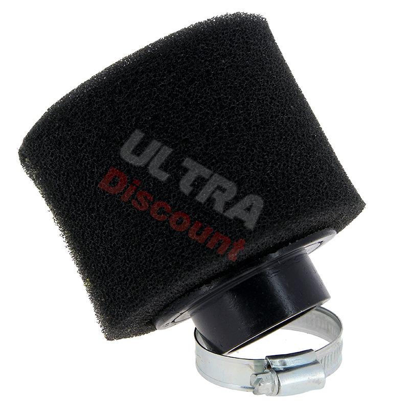 Filtro de potencia doble espuma (36mm) NEGRO, Piezas minimoto Supermoto