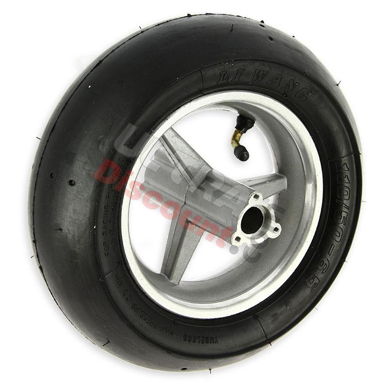Rueda trasera slick (110-50-6,5) minimotos, Recambio Pocket réplica R1