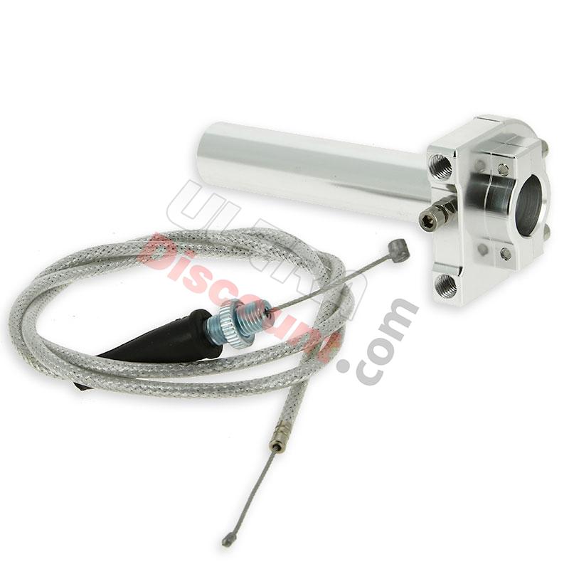 Puño acelerador rápido de calidad (Alu) + Cable, Recambio Pocket réplica R1