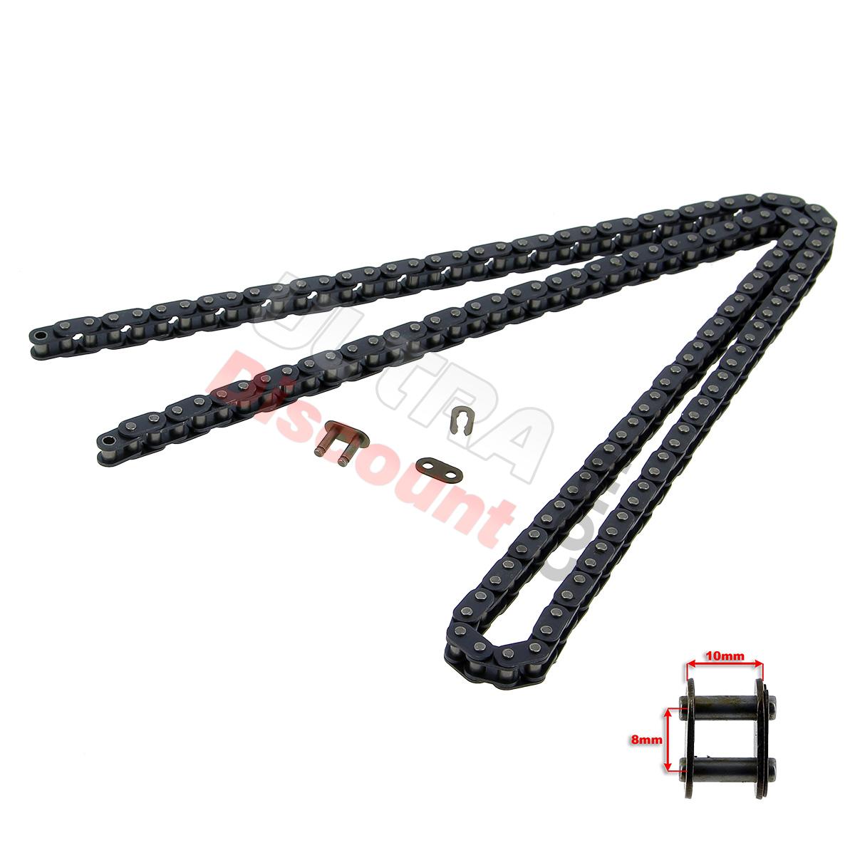 Cadena reforzada de 68 ESLABONES GRUESOS (tipo TF8), Piezas minimoto Supermoto