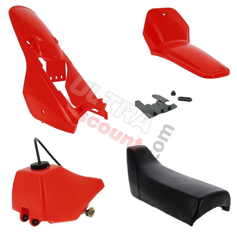 Carenado completo para Yamaha PW80 (Rojo), recambios YAMAHA PW80