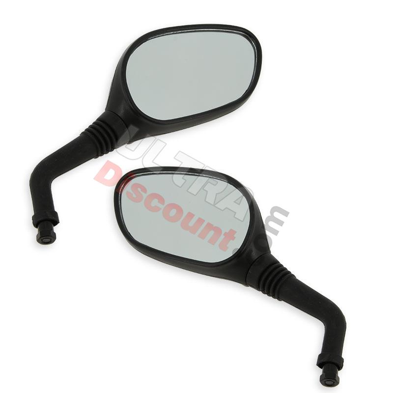 Lote de retrovisores para scooter Baotian BT49QT-12 (Negro), Recambios Baotian BT49QT-12