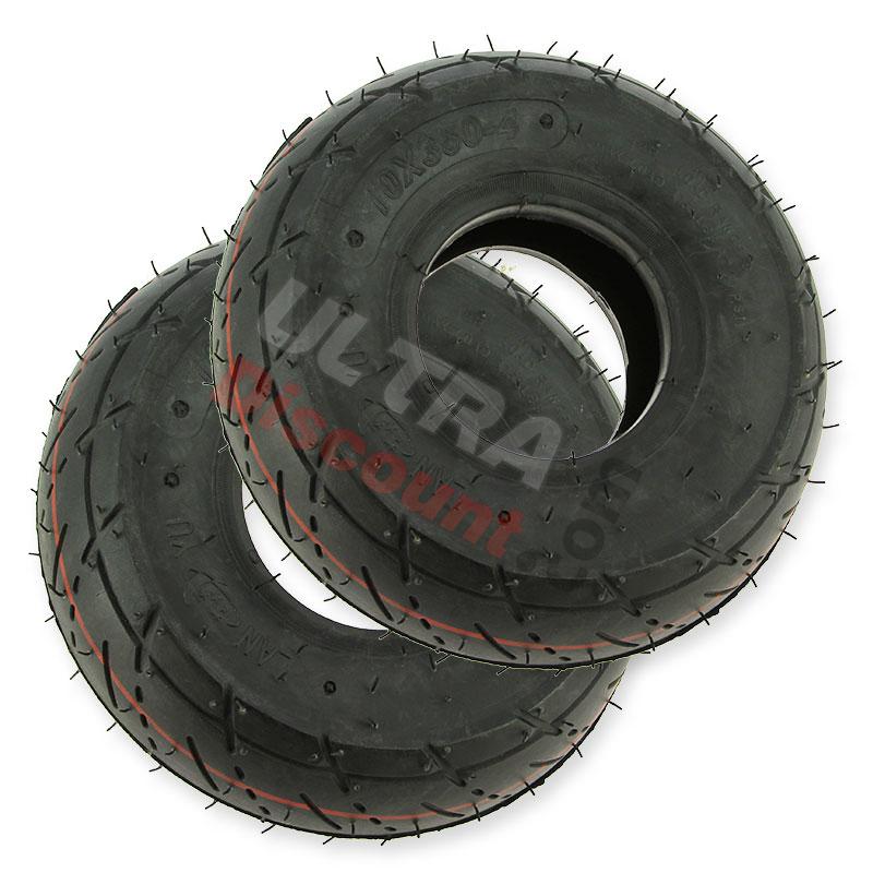 Juego de 2 neumáticos 10x350-4 de carretera para mini quad, Recambios para mini quads