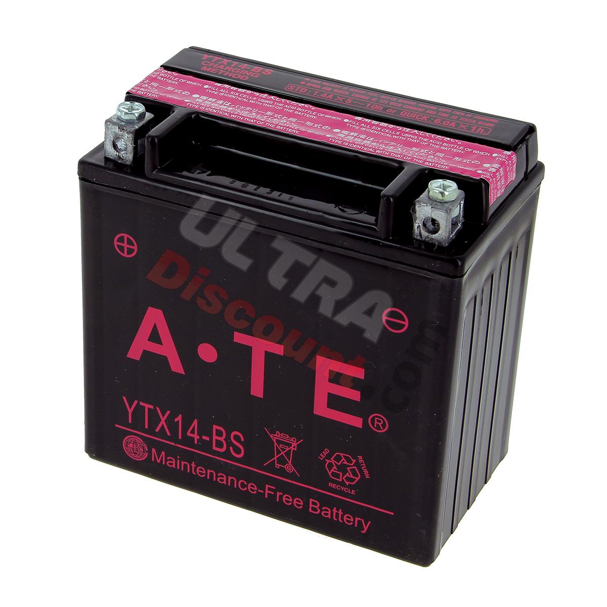 Batería YTX14-BS para quad Shineray 300cc ST-4E, Recambios quad Shineray 300