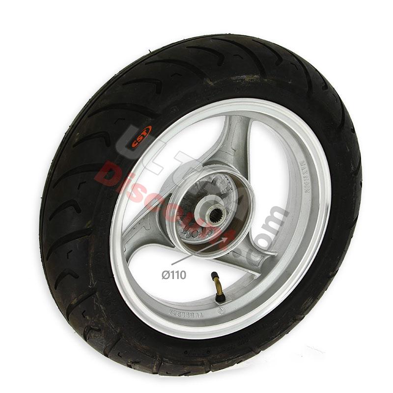 Rueda trasera completa para Scooter chinas (Alu - tipo 1), Piezas de scooter chino