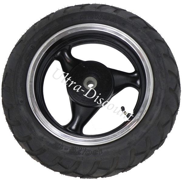 Rueda trasera completa para Scooter chinas (Negro - tipo 1), Piezas de scooter chino