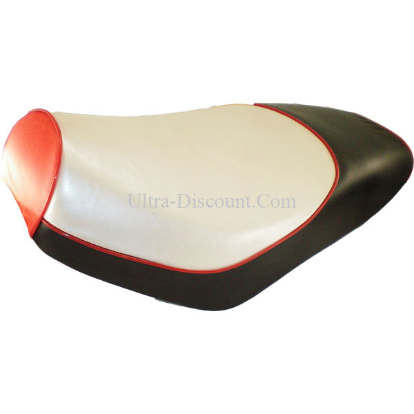 Sillín negro-rojo para scooter Jonway YY50QT-28A , Recambios Scooter Jonway