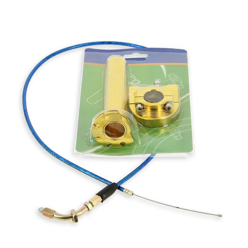 Puño acelerador rápido de calidad ORO + cable Azul, Recambios para mini quads