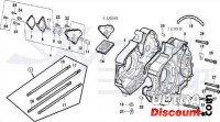 Cárter de aceite derecho para motores Skyteam 50cc