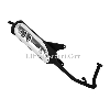 Tubo de escape para scooter Baotian BT49QT-9 (tipo 2) , Recambios Baotian BT49QT-9