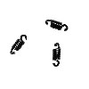 3xMuelles medios de embrague para scooter 125cc (NEGROS), Piezas de scooter chino