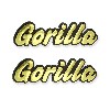 2 x Adhesivo de plástico con logotipo de gorila para tanque Skymini SkyTeam, Piezas Skymini Monkey - Gorilla