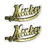 2 x Adhesivo de plástico con logotipo de Monkey para tanque Skymini SkyTeam, Piezas Skymini Monkey - Gorilla