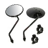 Lote de retrovisores negro + soporte para Citycoco (Black edition Ø10), Recambios Citycoco