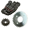Kit de transmisión cadena + piñón + corona para Skymax ST125-6-6A, Recambios Dax Skymax