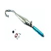 Tubo de escape mini quad Tuning Inox azul (tipo 1), Recambios para mini quads