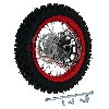 Rueda trasera 12'' ROJO completa Pit bike AGB27 (tacos 12mm), Recambios para Pit Bike