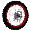 Rueda delantera 17'' ROJO completa para Pit bike AGB30, Recambios para Pit Bike