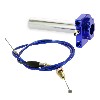 Puño de acelerador rápido de calidad AZUL + cable, Recambios para Pit Bike