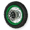 Rueda trasera 12'' Verde para Pit bike AGB27, Recambios para Pit Bike