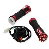 Manijas tuning + botón stop integrado Rojo para minimoto Replica R1, Recambio Pocket réplica R1