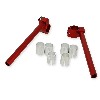 Manillar con abrazaderas tuning  ROJO minimoto (tipo 3), Piezas Pocket Blata MT4