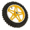 Rueda delantera completa amarillo para mini cross (10'', tipo 1 ), Piezas minimoto cross