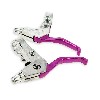 Par de manetas de freno en aluminio (violeta), Recambios minis Racing ZPF