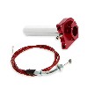 Puño de acelerador rápido de calidad + cable ROJO, recambios YAMAHA PW50