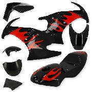 Carenado minimotos 47-49cc (Negro-Rojo)