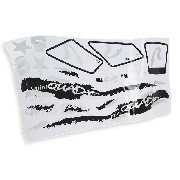 Kit de decoración para mini atv blanco y negro