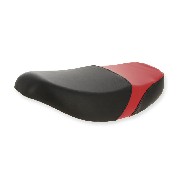 Sillín de 2 plazas negro y rojo para scooter Citycoco
