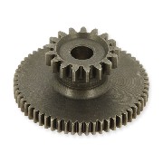 Piñón doble para arranque quad Shineray 200cc STIIE (17 dientes)