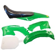 Carenado completo VERDE de Pit Bike tipo AGB27 orion AGB 27 Sohoo 99 TTR90