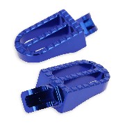 Estribos en aluminio tuning para YAMAHA PW80 (Azul)