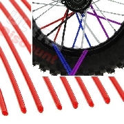 Cobertura de radios per dirt bike (12) - ROJO