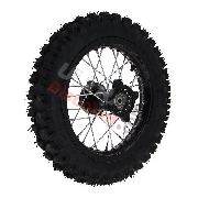 Rueda trasera 12'' para Pit bike AGB29 Negro