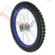 Rueda delantera 19'' para Pit bike AGB30 - Azul