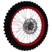 Rueda delantera 17'' ROJO completa para Pit bike AGB30