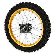 Rueda DEL. 14'' ORO para Pit bike AGB29